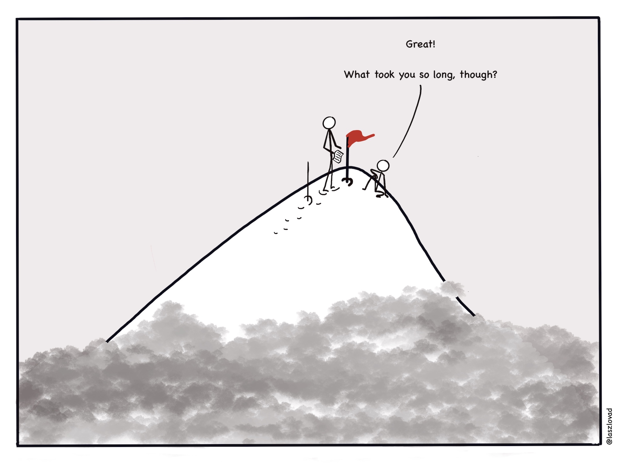 The reader says: "Great! What took you so long though?